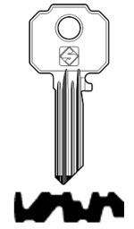 Toon details voor Silca Cilindersleutel staal WK59R Afbeelding van Silca Cilindersleutel staal WK59R