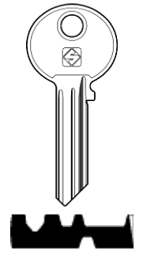 Toon details voor Silca Cilindersleutel staal WK54R Afbeelding van Silca Cilindersleutel staal WK54R