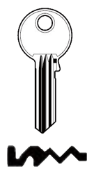 Toon details voor Silca Cilindersleutel brass GE107R Afbeelding van Silca Cilindersleutel brass GE107R