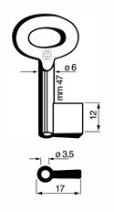 Toon details voor Silca Klaviersleutel pijp ijzer 9247 Afbeelding van Silca Klaviersleutel pijp ijzer 9247