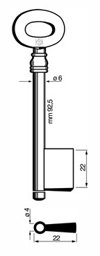 Toon details voor Silca Klaviersleutel pijp ijzer 6509 Afbeelding van Silca Klaviersleutel pijp ijzer 6509