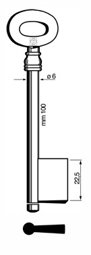 Toon details voor Silca Klaviersleutel dop ijzer 5510 100x6mm (zwart gekleurd) Afbeelding van Silca Klaviersleutel dop ijzer 5510 100x6mm (zwart gekleurd)