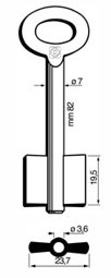 Toon details voor Silca Kluissleutel ijzer 8978/1 Afbeelding van Silca Kluissleutel ijzer 8978/1