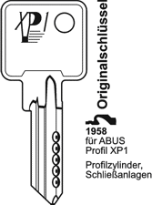 Toon details voor Abus cilindersleutel  XP1 Afbeelding van Abus cilindersleutel  XP1