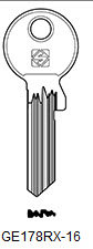 Toon details voor Silca Cilindersleutel staal GE178RX-16 Afbeelding van Silca Cilindersleutel staal GE178RX-16