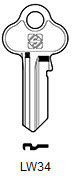 Toon details voor Silca Cilindersleutel brass LW34 Afbeelding van Silca Cilindersleutel brass LW34