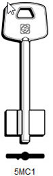 Toon details voor Silca Klaviersleutel brass 5MC1 Afbeelding van Silca Klaviersleutel brass 5MC1