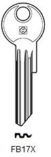 Toon details voor Silca Cilindersleutel brass FB17X Afbeelding van Silca Cilindersleutel brass FB17X