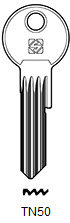 Toon details voor Silca Cilindersleutel brass TN50 Afbeelding van Silca Cilindersleutel brass TN50