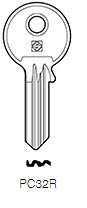 Toon details voor Silca Cilindersleutel brass PC32R Afbeelding van Silca Cilindersleutel brass PC32R