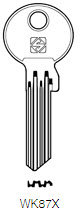 Toon details voor Silca Cilindersleutel staal WK87X Afbeelding van Silca Cilindersleutel staal WK87X