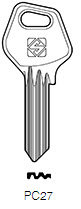 Toon details voor Silca Cilindersleutel brass PC27 Afbeelding van Silca Cilindersleutel brass PC27