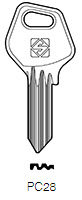Toon details voor Silca Cilindersleutel brass PC28 Afbeelding van Silca Cilindersleutel brass PC28