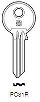 Toon details voor Silca Cilindersleutel brass PC31R Afbeelding van Silca Cilindersleutel brass PC31R