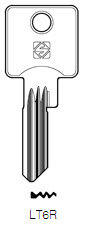 Toon details voor Silca Cilindersleutel brass LT6R Afbeelding van Silca Cilindersleutel brass LT6R