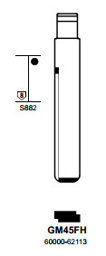 Toon details voor Silca Flip Key insert GM45FH Afbeelding van Silca Flip Key insert GM45FH