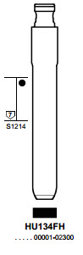 Toon details voor Silca Flip Key insert HU134FH Afbeelding van Silca Flip Key insert HU134FH