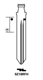 Toon details voor Silca Flip Key insert SZ18RFH Afbeelding van Silca Flip Key insert SZ18RFH
