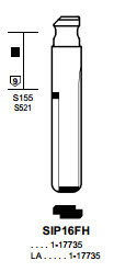 Toon details voor Silca Flip Key insert SIP16FH Afbeelding van Silca Flip Key insert SIP16FH