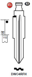Toon details voor Silca Flip Key insert DWO4RFH Afbeelding van Silca Flip Key insert DWO4RFH