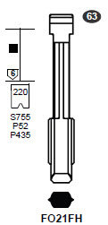 Toon details voor Silca Flip Key insert FO21FH Afbeelding van Silca Flip Key insert FO21FH