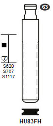 Toon details voor Silca Flip Key insert HU83FH Afbeelding van Silca Flip Key insert HU83FH