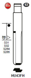 Toon details voor Silca Flip Key insert HU43FH Afbeelding van Silca Flip Key insert HU43FH