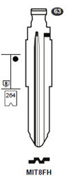 Toon details voor Silca Flip Key insert MIT8FH Afbeelding van Silca Flip Key insert MIT8FH