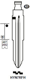 Toon details voor Silca Flip Key insert HYN7RFH Afbeelding van Silca Flip Key insert HYN7RFH