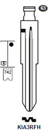 Toon details voor Silca Flip Key insert KIA3RFH Afbeelding van Silca Flip Key insert KIA3RFH