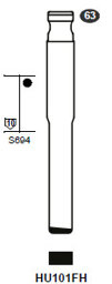 Toon details voor Silca Flip Key insert HU101FH Afbeelding van Silca Flip Key insert HU101FH