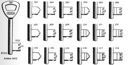 Toon details voor Klaviersleutel ASSA dop 1412 / 201 Afbeelding van Klaviersleutel ASSA dop 1412 / 201