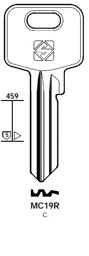 Toon details voor Silca Cilindersleutel brass MC19R Afbeelding van Silca Cilindersleutel brass MC19R