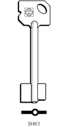 Toon details voor Silca Dubbelbaardsleutel brass 5HK1 Afbeelding van Silca Dubbelbaardsleutel brass 5HK1