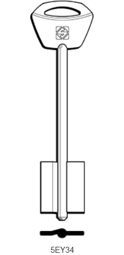 Toon details voor Silca Klaviersleutel brass 5EY34 Afbeelding van Silca Klaviersleutel brass 5EY34