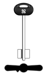 Toon details voor Silca Dubbelbaardsleutel brass 5MT27BP Afbeelding van Silca Dubbelbaardsleutel brass 5MT27BP