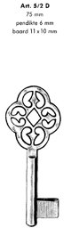 Toon details voor Meubelsleutel 5/2 6x75mm lofwerkoog dop Afbeelding van Meubelsleutel 5/2 6x75mm lofwerkoog dop