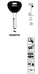 Toon details voor Silca Transpondersleutel brass HU56RT30 Afbeelding van Silca Transpondersleutel brass HU56RT30