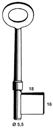 Toon details voor LIPS borstsleutel 90 1/4 Afbeelding van LIPS borstsleutel 90 1/4