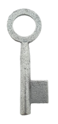 Toon details voor Antiek ijzeren dopsleutel rond oog 6.5 x 75 Afbeelding van Antiek ijzeren dopsleutel rond oog 6.5 x 75