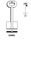 Toon details voor Silca Klaviersleutel brass 5DVN25 Afbeelding van Silca Klaviersleutel brass 5DVN25