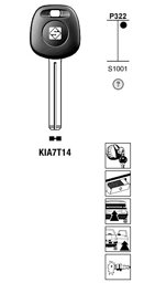 Toon details voor Silca Transpondersleutel brass zonder chip KIA7T14 Afbeelding van Silca Transpondersleutel brass zonder chip KIA7T14