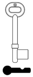 Toon details voor Silca Klaviersleutel brass 6LEG1 - B6 Afbeelding van Silca Klaviersleutel brass 6LEG1 - B6