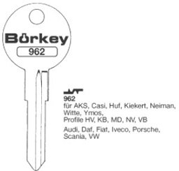 Toon details voor Borkey Cilindersleutel 962 Afbeelding van Borkey Cilindersleutel 962