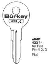 Toon details voor Borkey Cilindersleutel 433½ Afbeelding van Borkey Cilindersleutel 433½