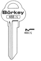 Toon details voor Borkey Cilindersleutel 455½ Afbeelding van Borkey Cilindersleutel 455½