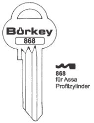 Toon details voor Borkey Cilindersleutel 868K Afbeelding van Borkey Cilindersleutel 868K