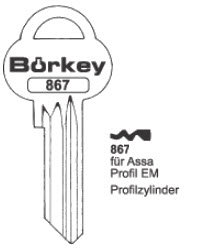 Toon details voor Borkey Cilindersleutel 867L Afbeelding van Borkey Cilindersleutel 867L