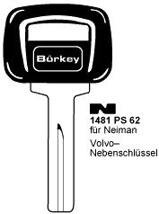 Toon details voor Borkey Cilindersleutel 1481P Afbeelding van Borkey Cilindersleutel 1481P