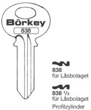 Toon details voor Borkey Cilindersleutel 838 Afbeelding van Borkey Cilindersleutel 838